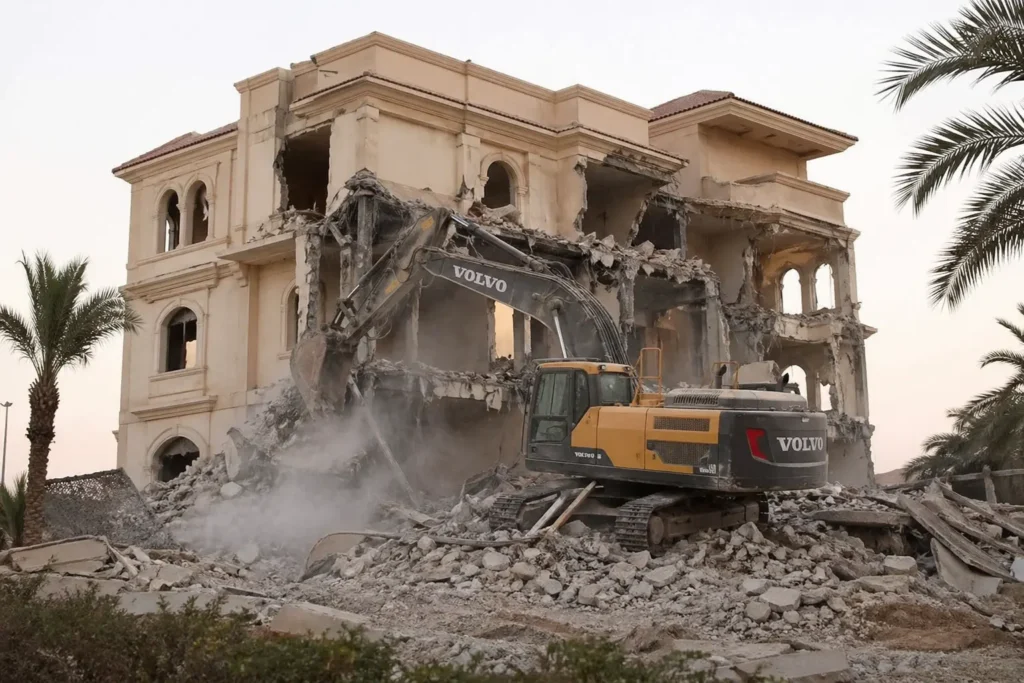 Villa demolition Dubai — residential plot clearance by JBR Demolition Works LLC