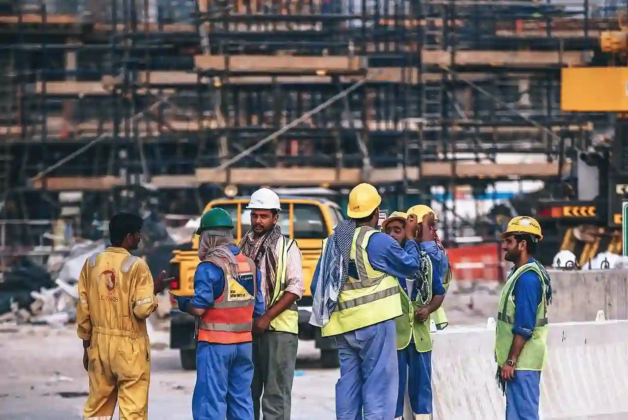 Demolition PPE equipment laid out on site — safety helmet high-visibility vest safety boots safety glasses ear defenders and respiratory protection by JBR Demolition Works LLC Dubai